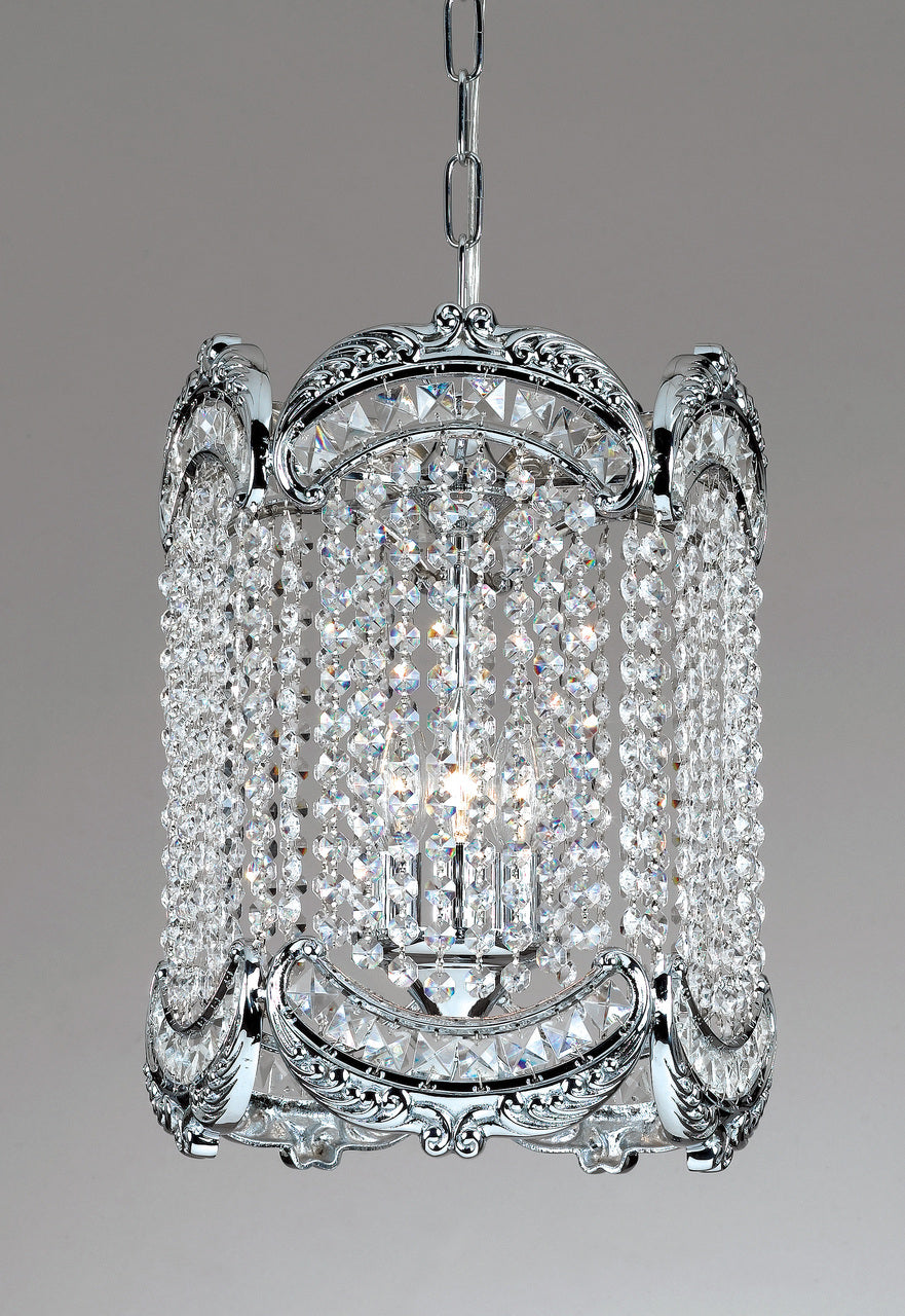 Classic Lighting 69761 CH S Emily Crystal Pendant in Chrome