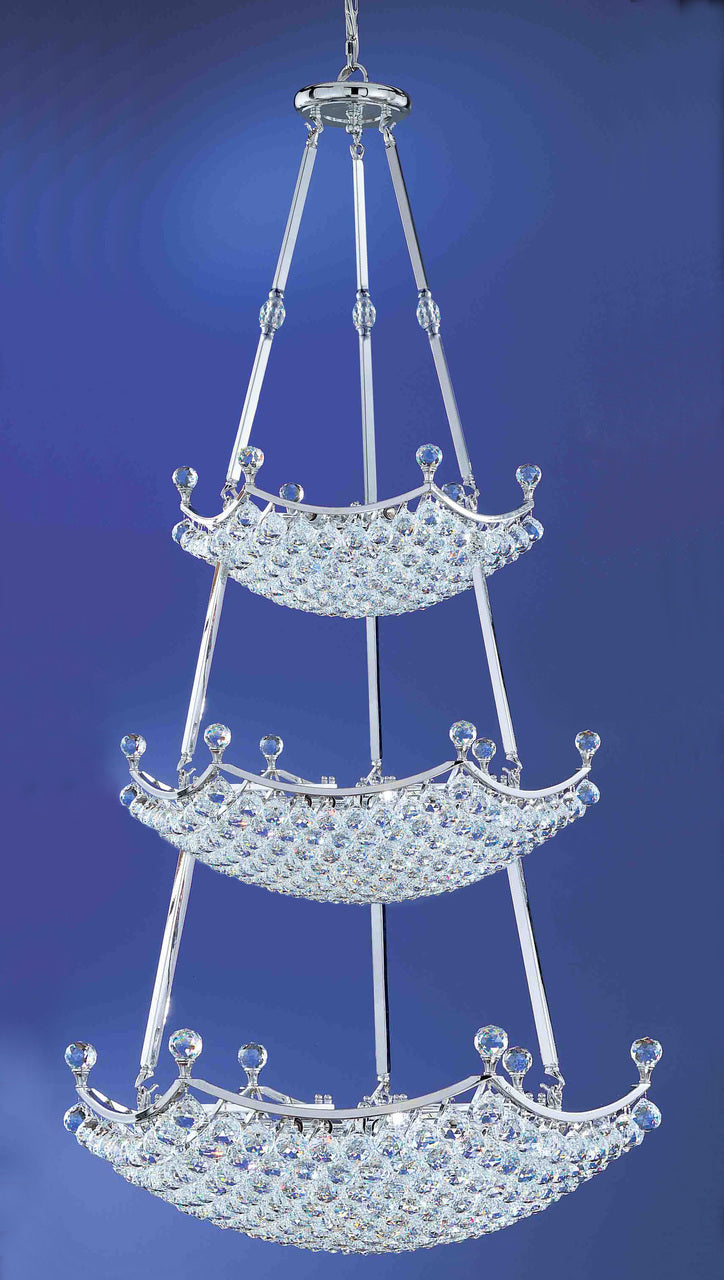 Classic Lighting 69779 CH CP Solitaire Crystal Chandelier in Chrome