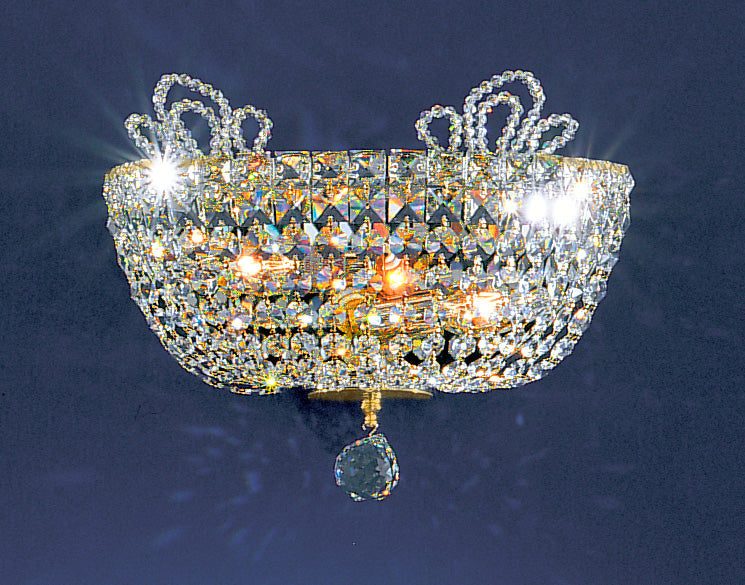 Classic Lighting 69782 GP SC Crown Jewels Crystal Wall Sconce in Gold