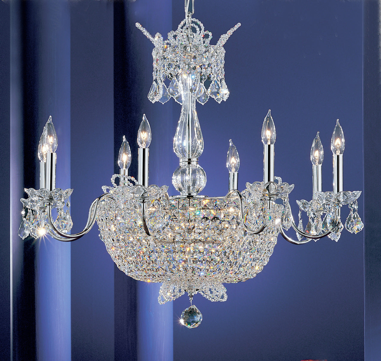 Classic Lighting 69788 CH CP Crown Jewels Crystal Chandelier in Chrome