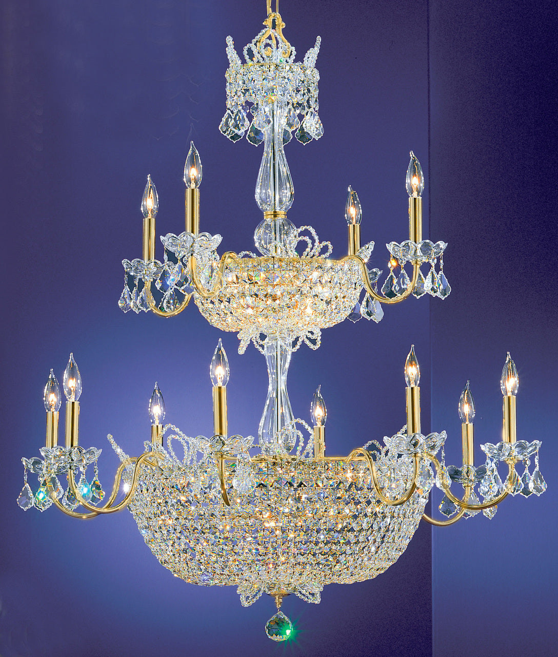 Classic Lighting 69789 GP CP Crown Jewels Crystal Chandelier in Gold