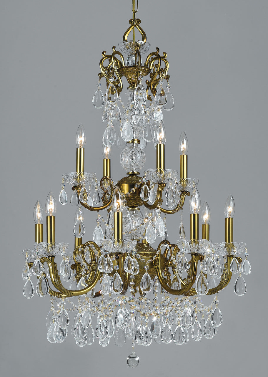 Classic Lighting 69807 RNB C Vienna Palace Crystal Chandelier in Brass