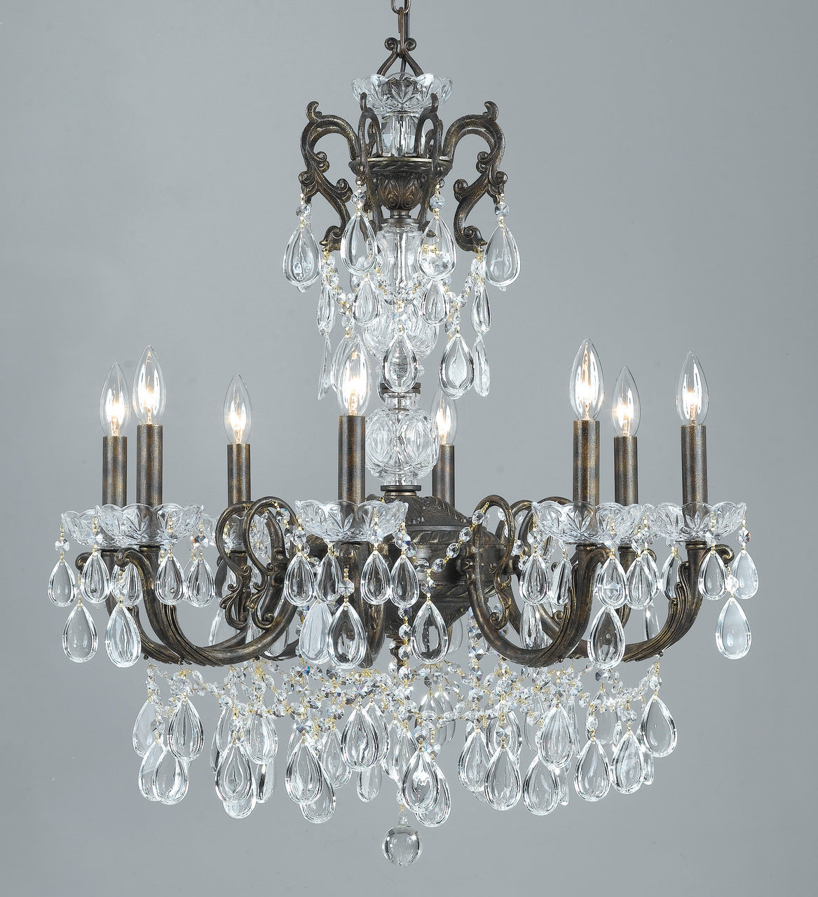 Classic Lighting 69808 EBG C Vienna Palace Crystal Chandelier in English Bronze/Gold