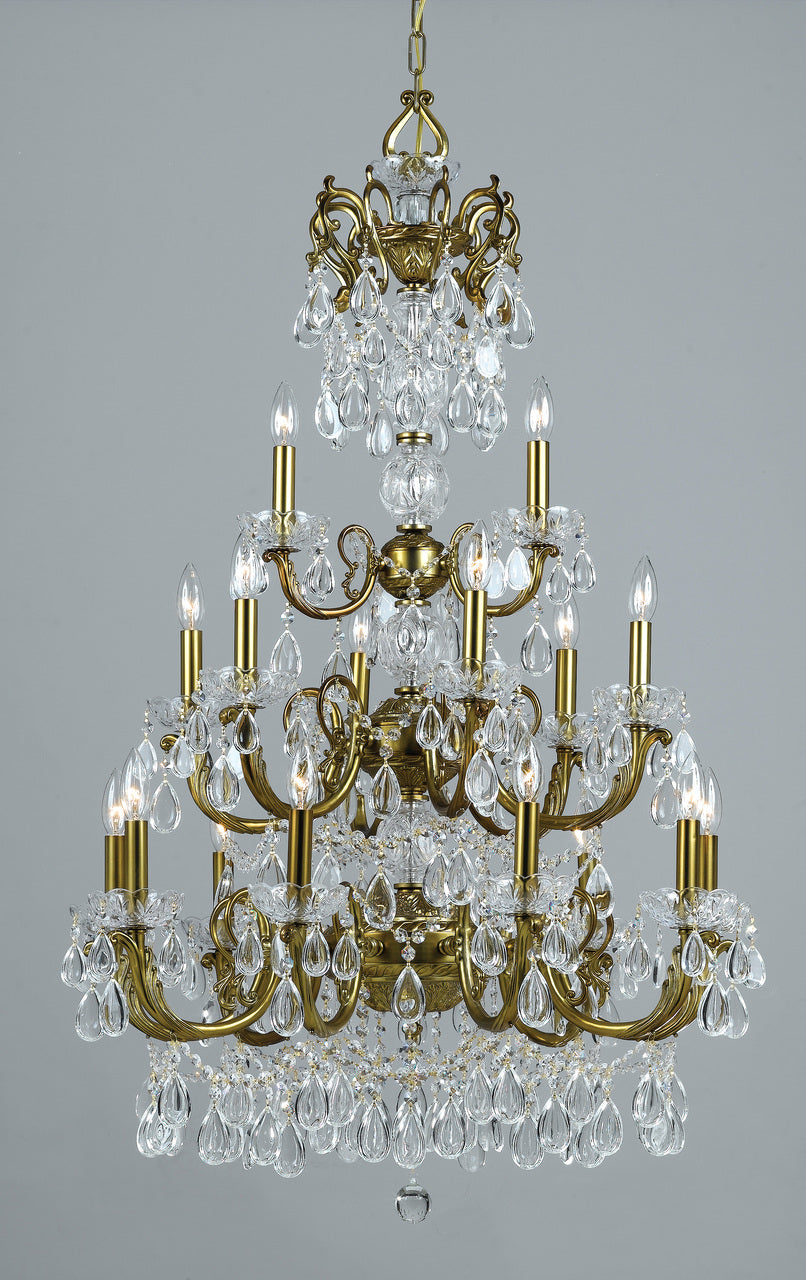 Classic Lighting 69809 RNB C Vienna Palace Crystal Chandelier in Brass