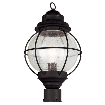 Trans Globe Lighting 69902 BK 15" Outdoor Black Nautical Postmount Lantern
