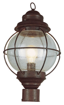Trans Globe Lighting 69902 RBZ 15" Outdoor Rustic Bronze Nautical Postmount Lantern