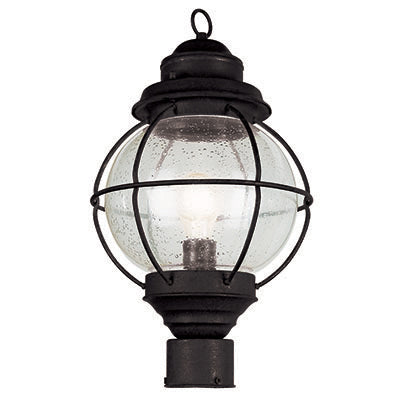 Trans Globe Lighting 69905 BK 19" Outdoor Black Nautical Postmount Lantern