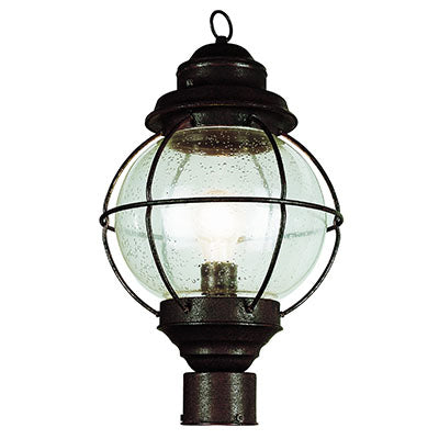 Trans Globe Lighting 69905 RBZ 19" Outdoor Rustic Bronze Nautical Postmount Lantern