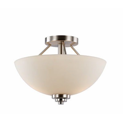 Trans Globe Lighting 70527 ROB Mod Pod 13.5" Indoor Rubbed Oil Bronze Modern Semiflush with White Frost Glass Shades