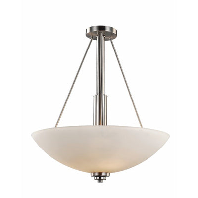 Trans Globe Lighting 70528-1 ROB Mod Pod 20" Indoor Rubbed Oil Bronze Modern Pendant with White Frost Glass Shades