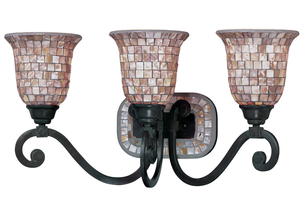 Classic Lighting 71143 ORB Pearl River Wrought Iron Vanity Light in Oil-Rubbed Bronze