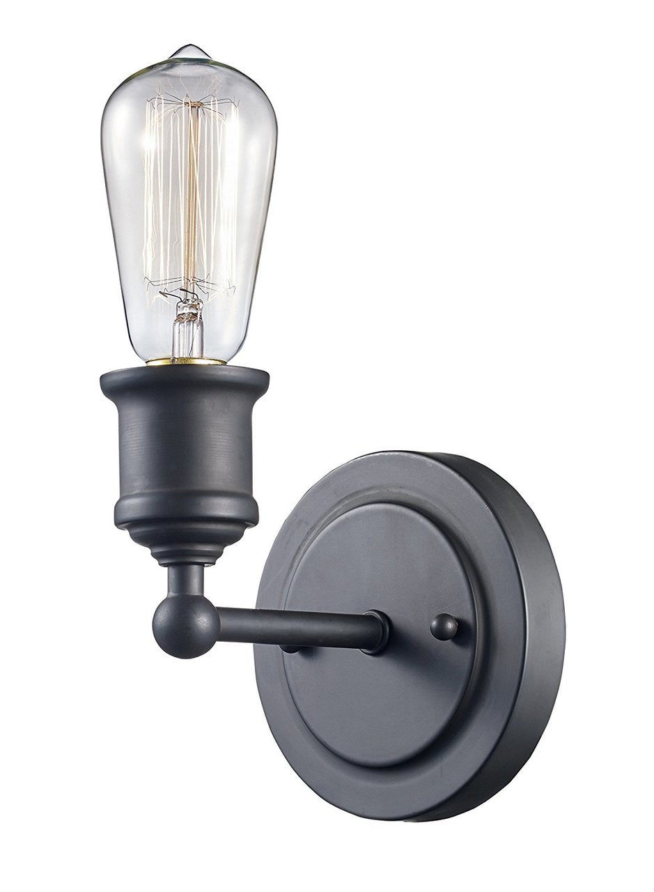 Trans Globe Lighting 70841 ROB 5" Indoor Rubbed Oil Bronze Industrial Wall Sconce