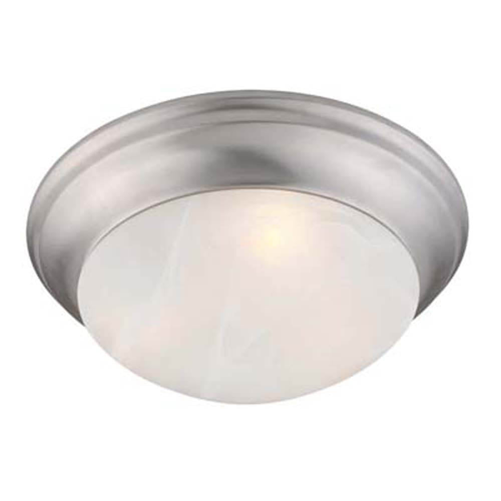 LIVEX Lighting 7303-91 Omega Flushmount in Brushed Nickel (2 Light)