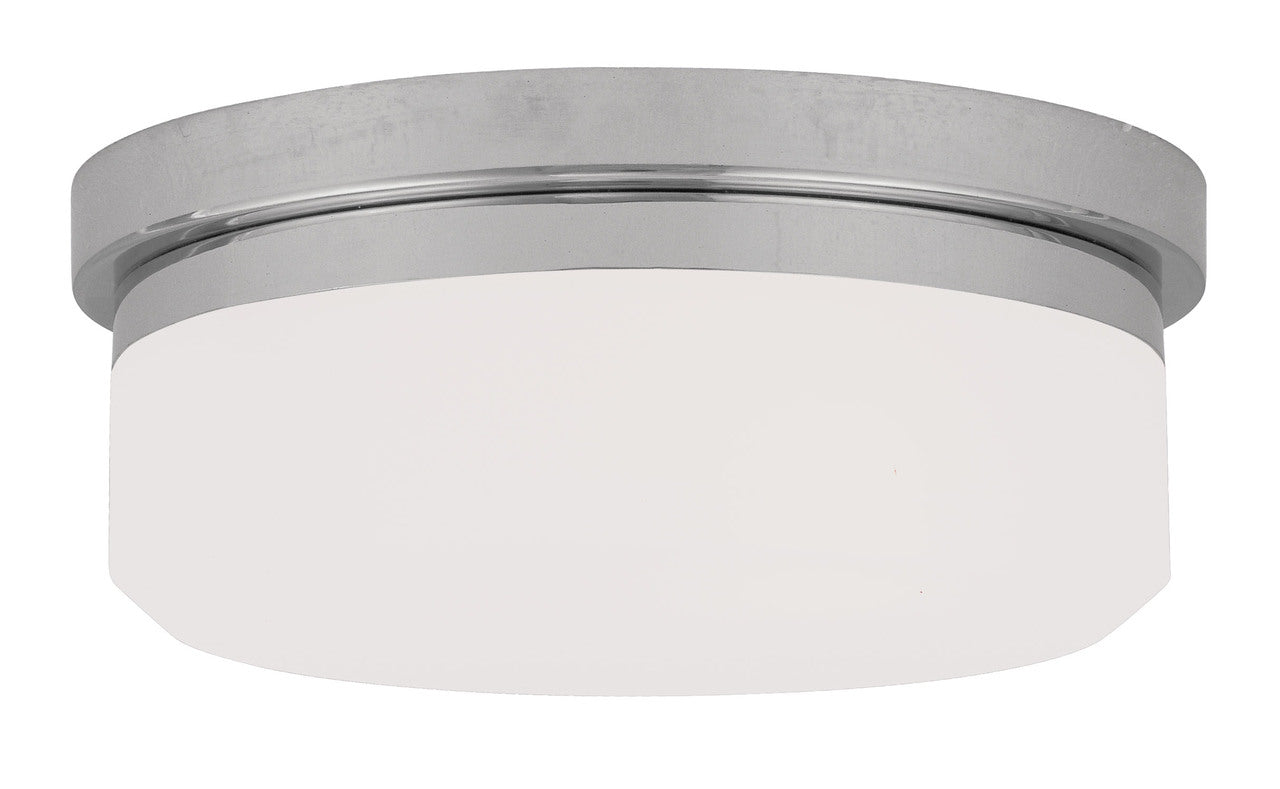 LIVEX Lighting 7391-05 Stratus Contemporary Flushmount/Wall Mount in Polished Chrome (2 Light)
