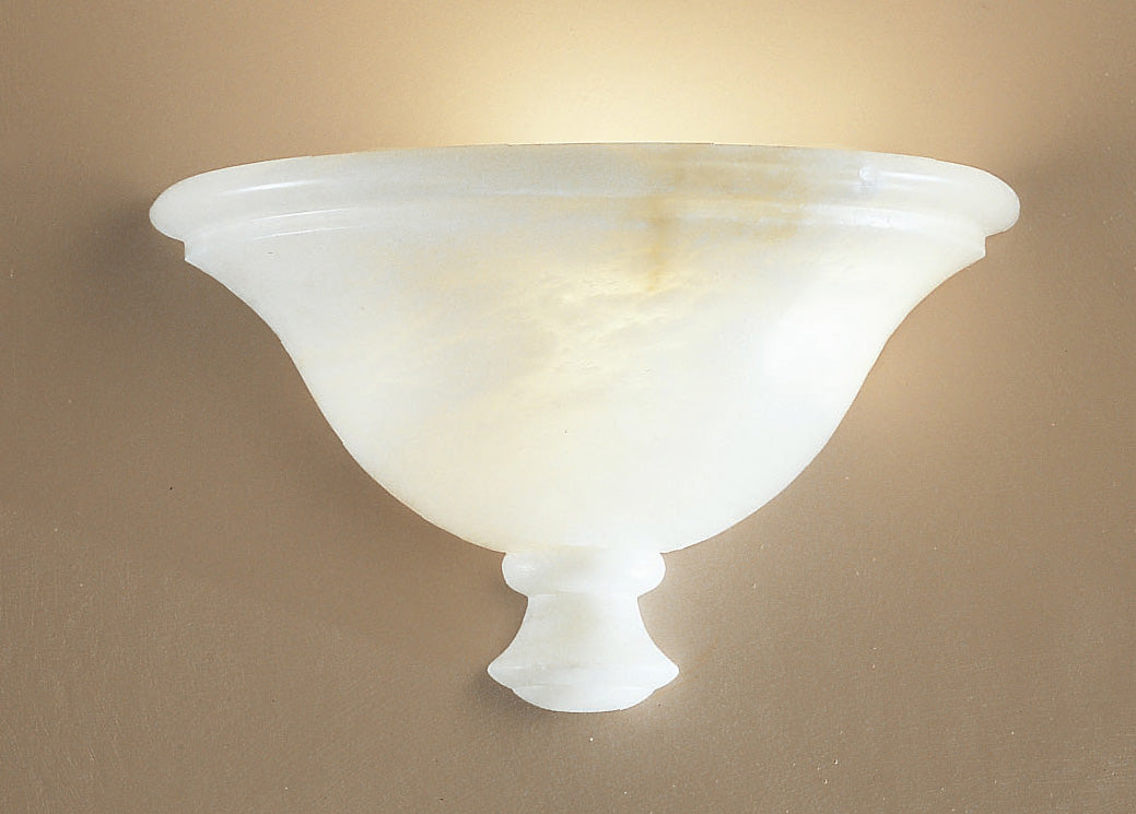 Classic Lighting 7483 W Navarra Alabaster Wall Sconce in White (Imported from Spain)