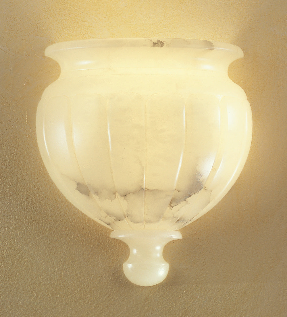 Classic Lighting 7486 CRM Navarra Alabaster Wall Sconce in Cream (Imported from Spain)