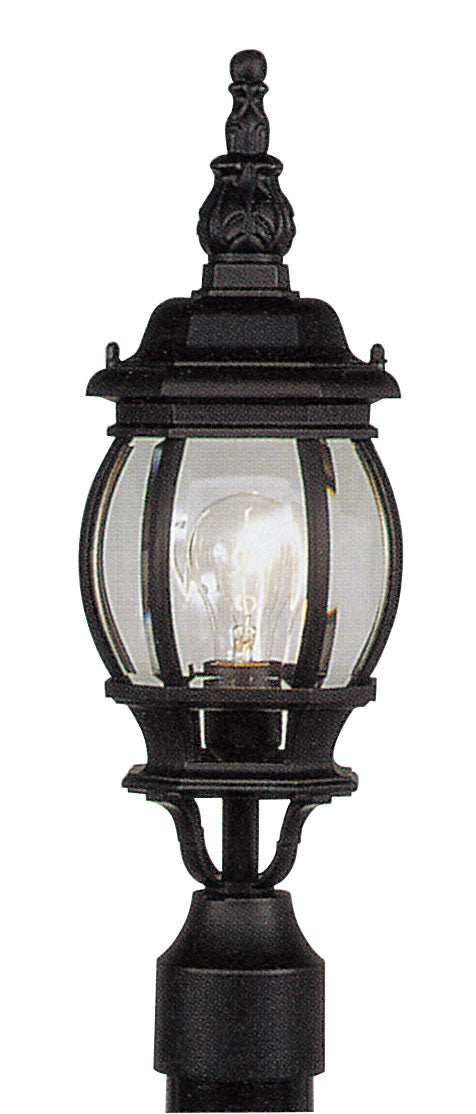 LIVEX Lighting 7522-04 Frontenac Outdoor Post Lantern in Black (1 Light)