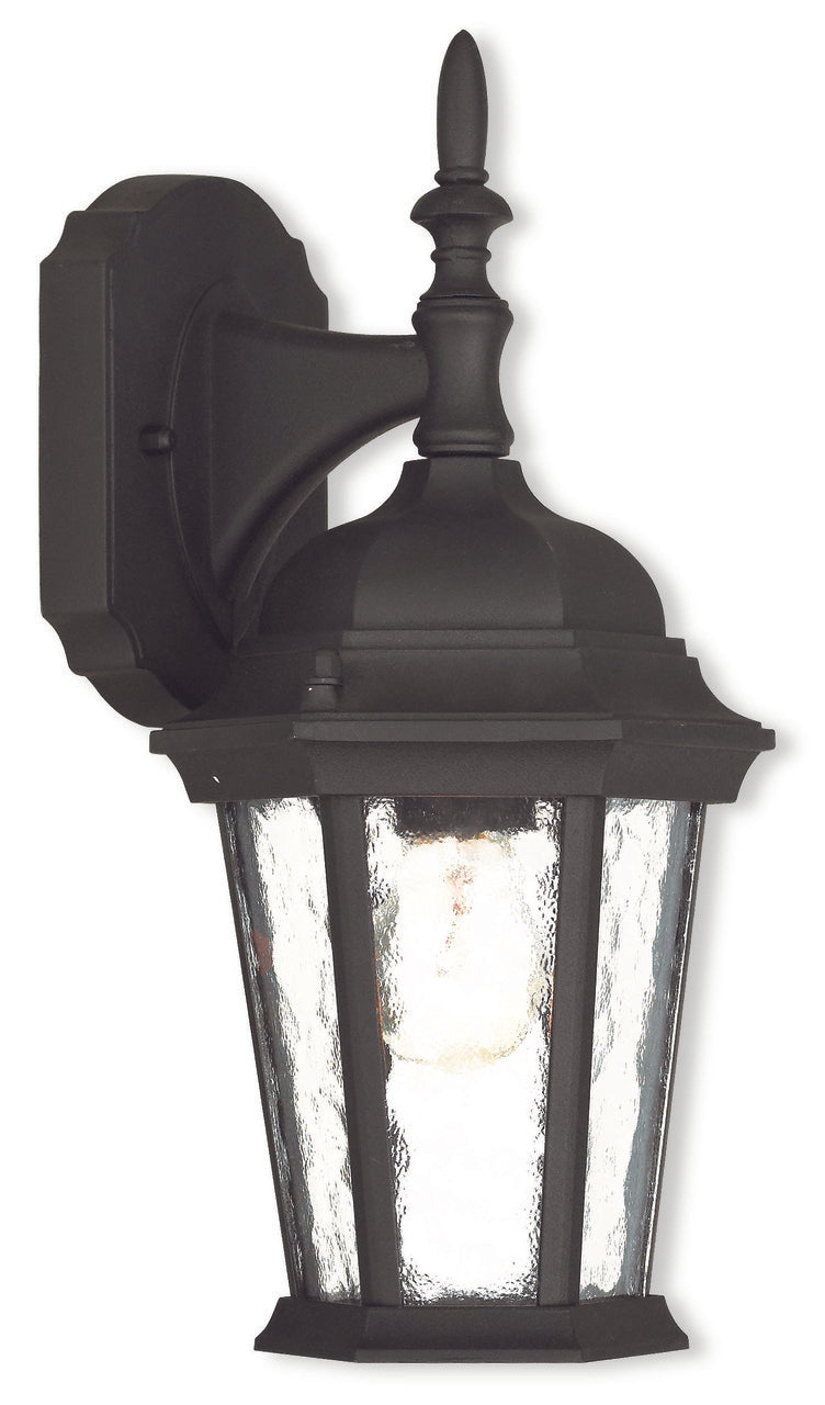 LIVEX Lighting 75460-14 Hamilton Outdoor Wall Lantern in Textured Black (1 Light)