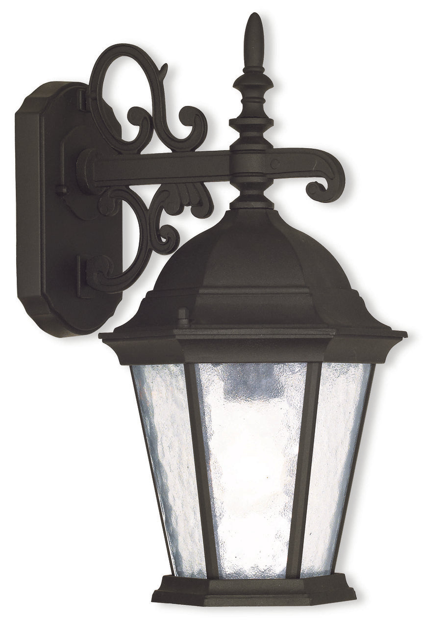 LIVEX Lighting 75462-14 Hamilton Outdoor Wall Lantern in Textured Black (1 Light)