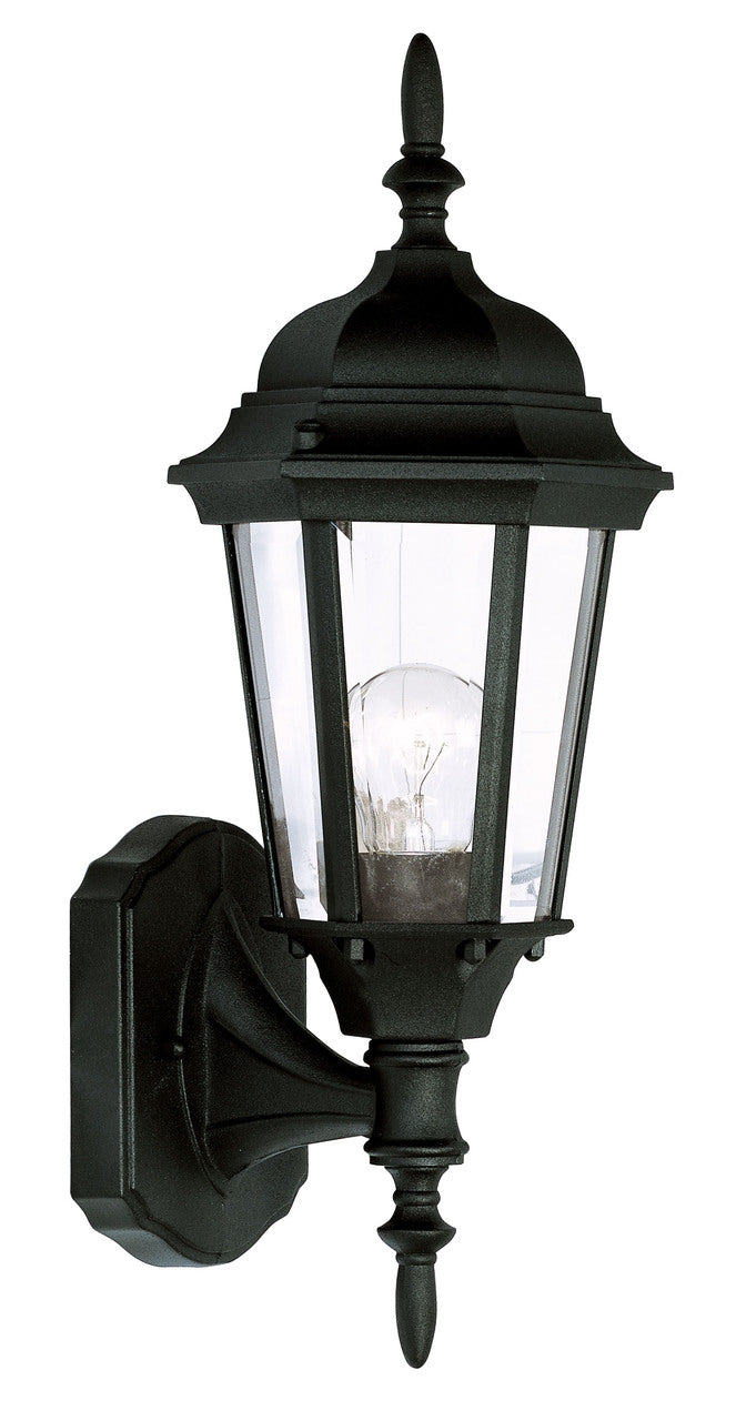 LIVEX Lighting 7551-04 Hamilton Outdoor Wall Lantern in Black (1 Light)