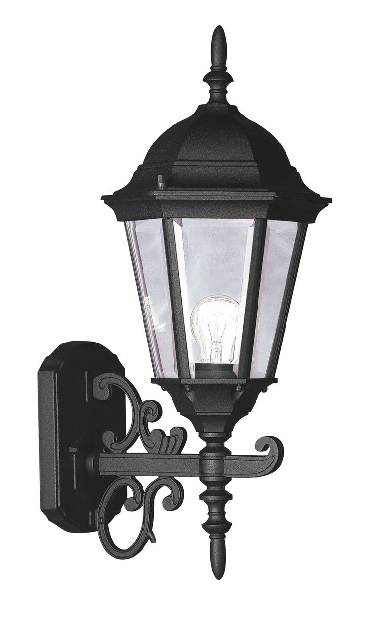 LIVEX Lighting 7556-04 Hamilton Outdoor Wall Lantern in Black (1 Light)