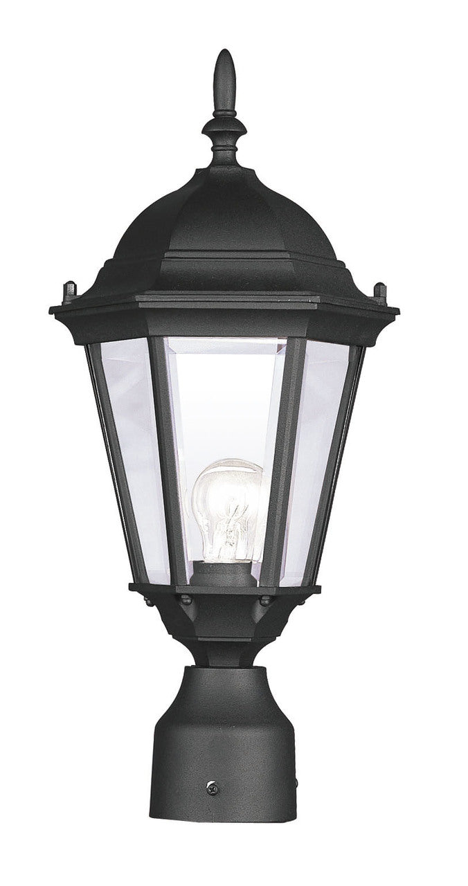 LIVEX Lighting 7558-04 Hamilton Outdoor Post Lantern in Black (1 Light)