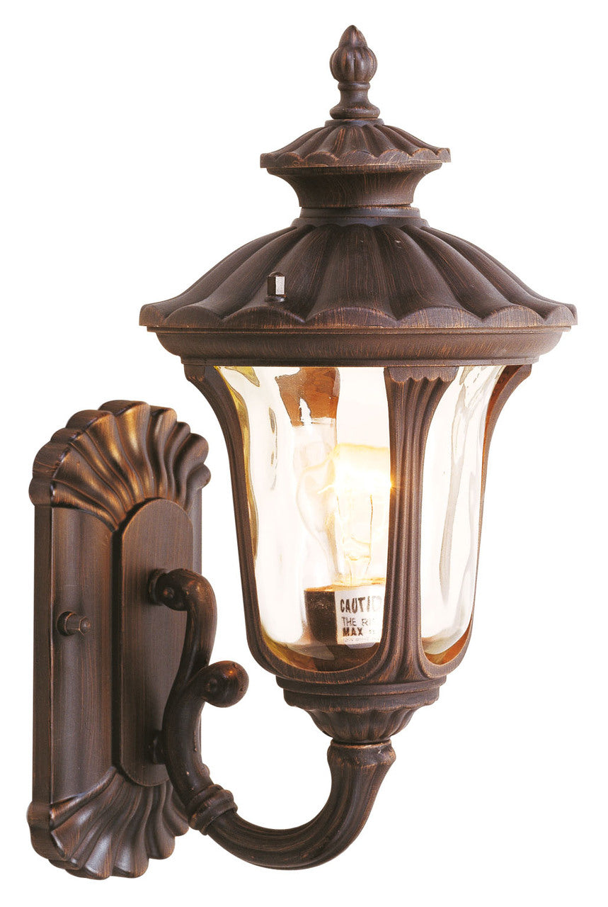 LIVEX Lighting 7650-58 Oxford Outdoor Wall Lantern in Imperial Bronze (1 Light)
