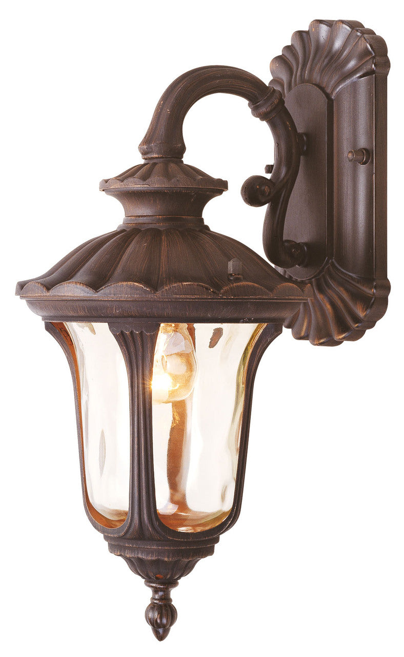 LIVEX Lighting 7651-58 Oxford Outdoor Wall Lantern in Imperial Bronze (1 Light)