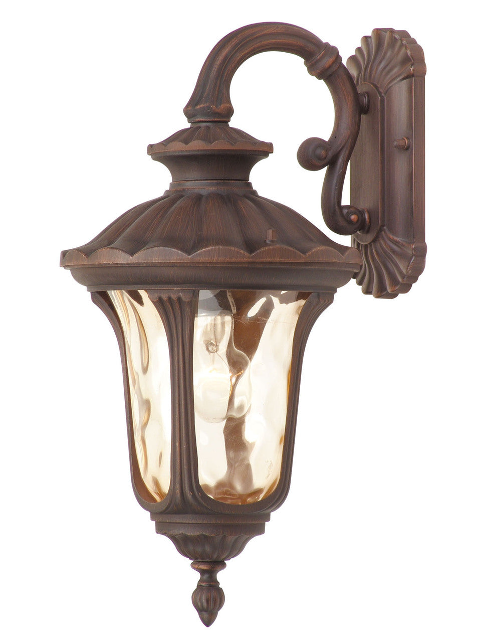 LIVEX Lighting 7653-58 Oxford Outdoor Wall Lantern in Imperial Bronze (1 Light)