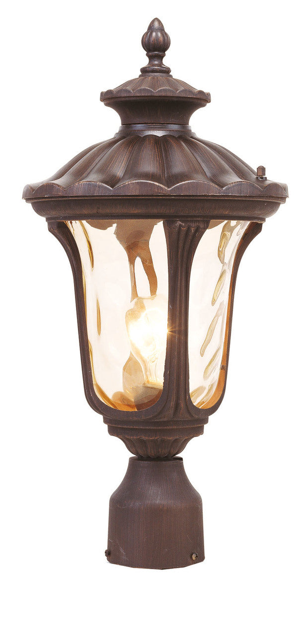 LIVEX Lighting 7655-58 Oxford Outdoor Post Lantern in Imperial Bronze (1 Light)