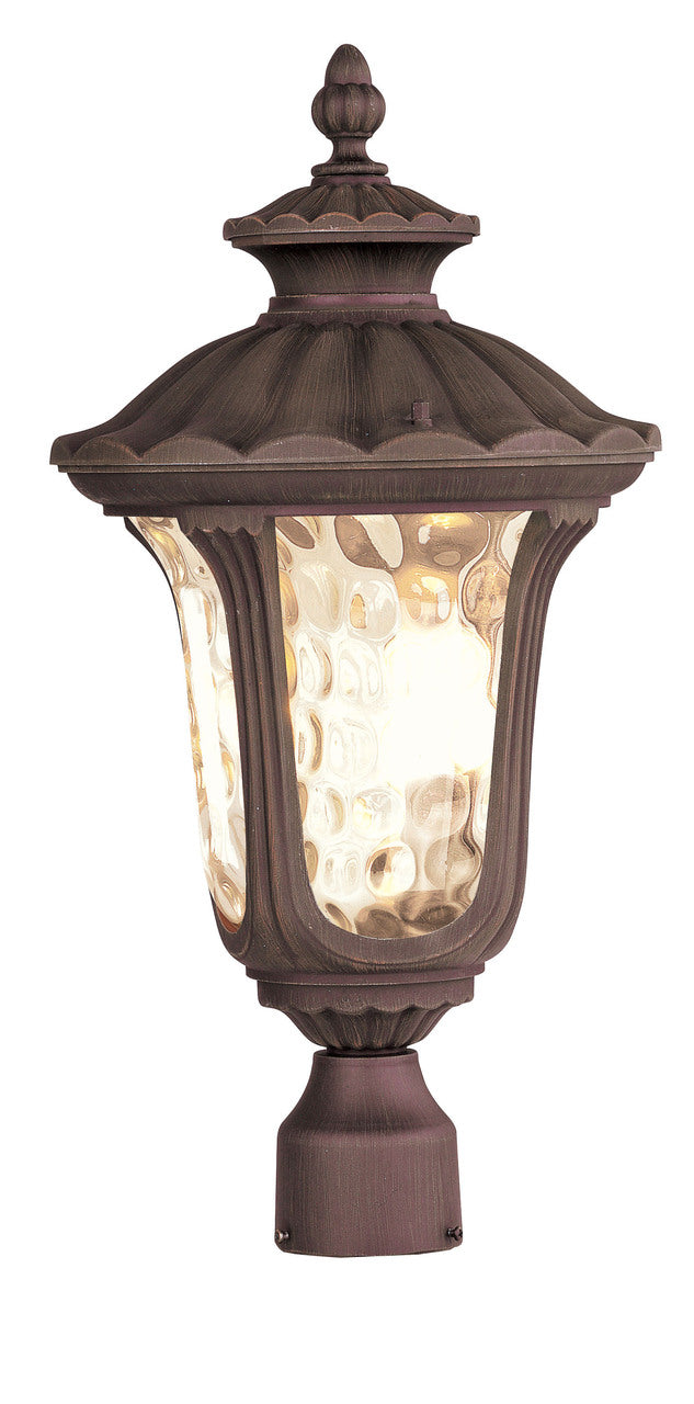 LIVEX Lighting 7659-58 Oxford Outdoor Post Lantern in Imperial Bronze (3 Light)