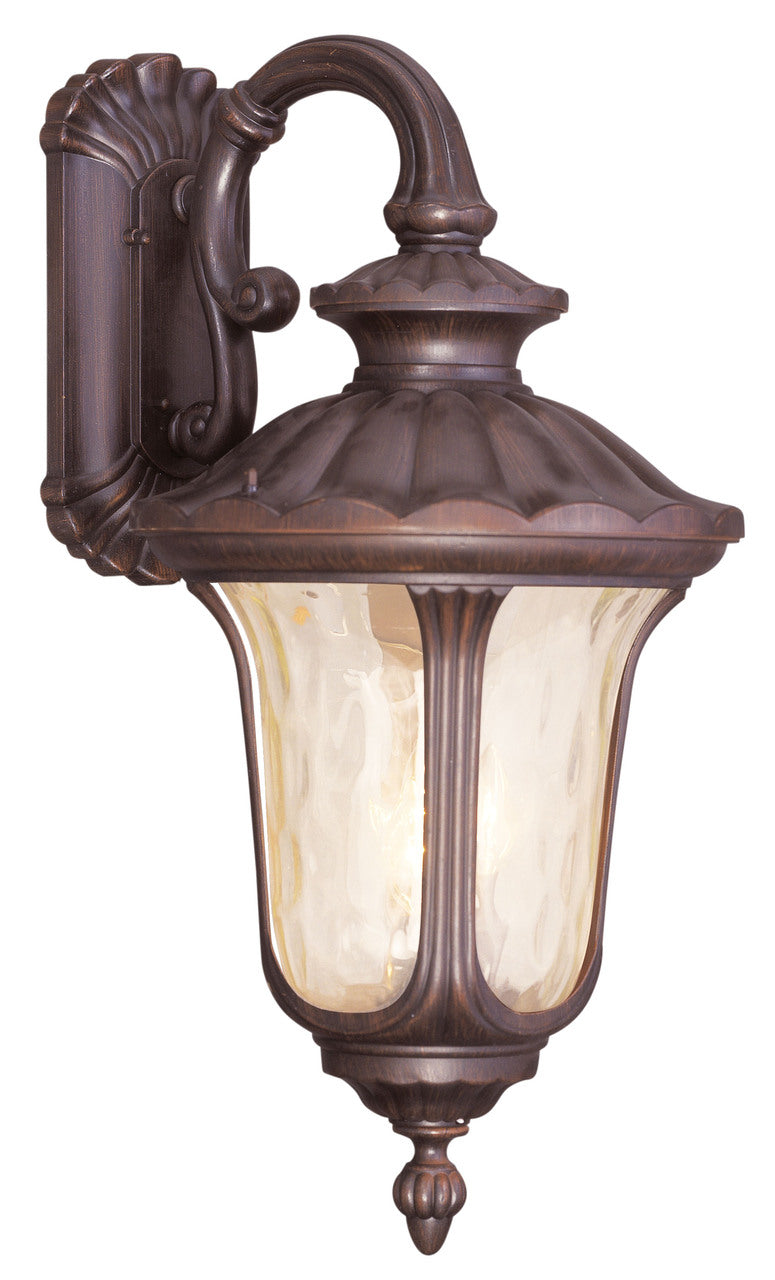 LIVEX Lighting 7663-58 Oxford Outdoor Wall Lantern in Imperial Bronze (3 Light)