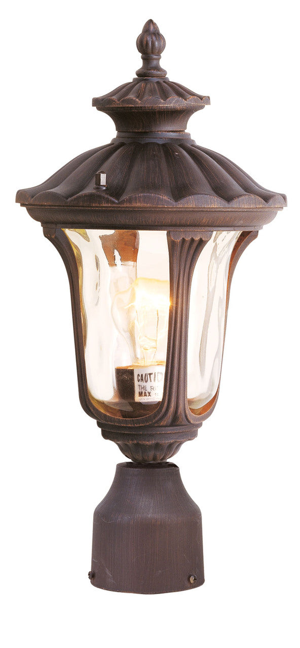 LIVEX Lighting 7667-58 Oxford Outdoor Post Lantern in Imperial Bronze (1 Light)