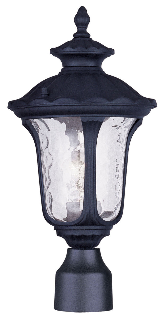 LIVEX Lighting 7848-04 Oxford Outdoor Post Lantern in Black (1 Light)