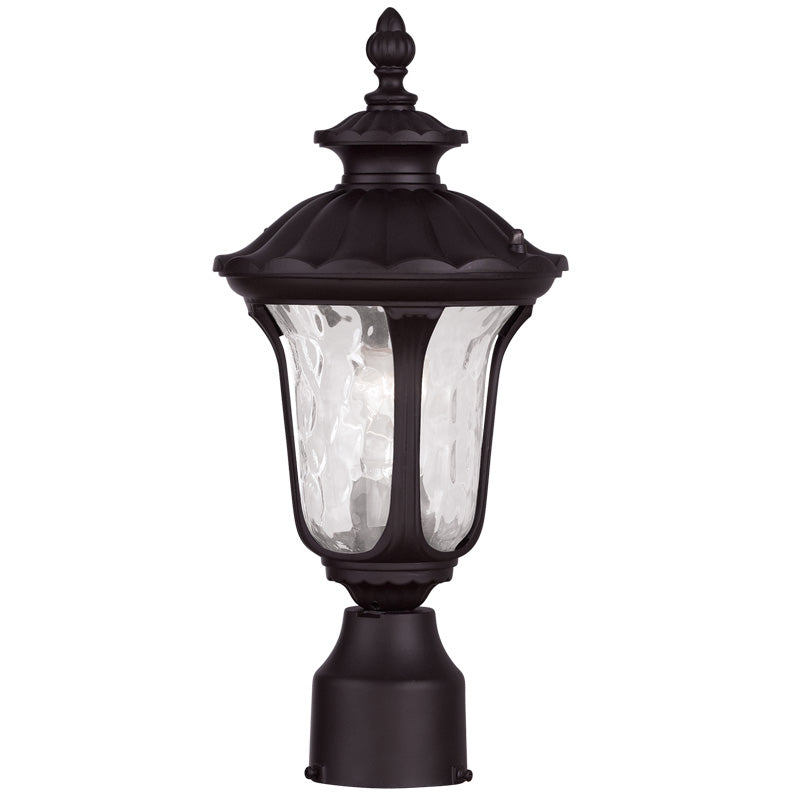 LIVEX Lighting 7848-07 Oxford Outdoor Post Lantern in Bronze (1 Light)