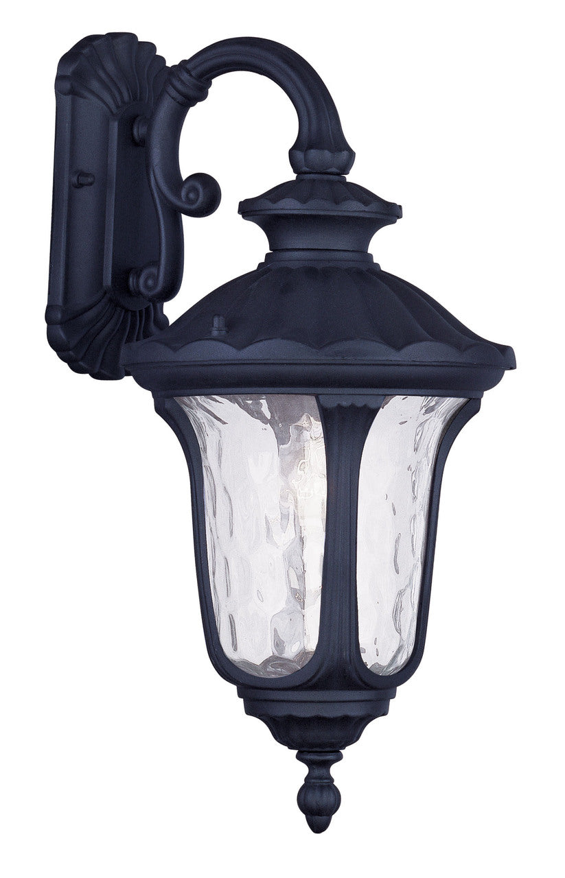 LIVEX Lighting 7853-04 Oxford Outdoor Wall Lantern in Black (1 Light)