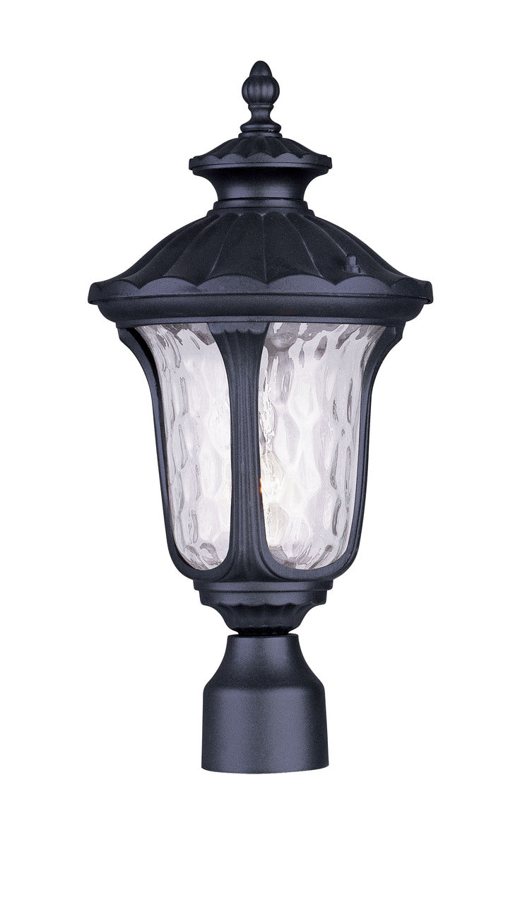 LIVEX Lighting 7855-04 Oxford Outdoor Post Lantern in Black (1 Light)