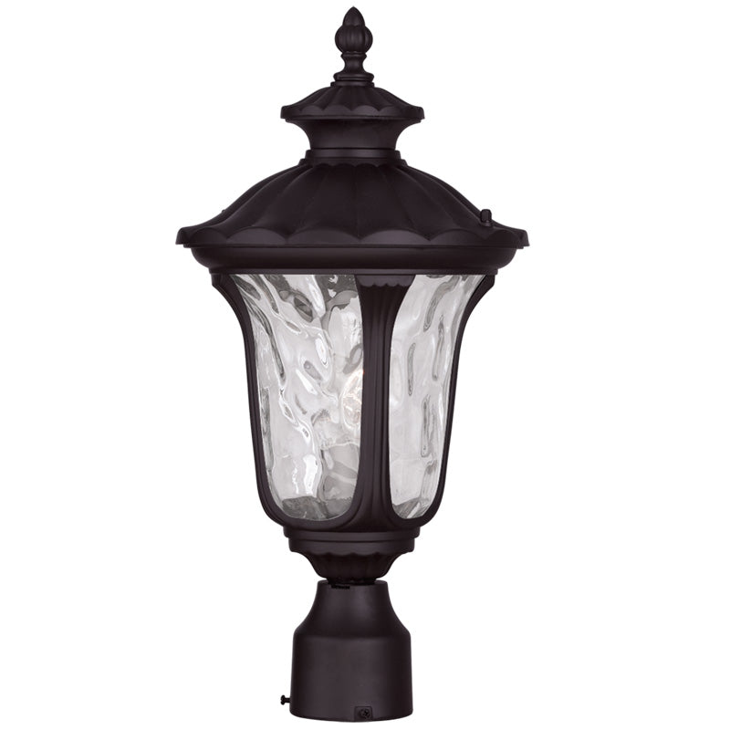 LIVEX Lighting 7855-07 Oxford Outdoor Post Lantern in Bronze (1 Light)