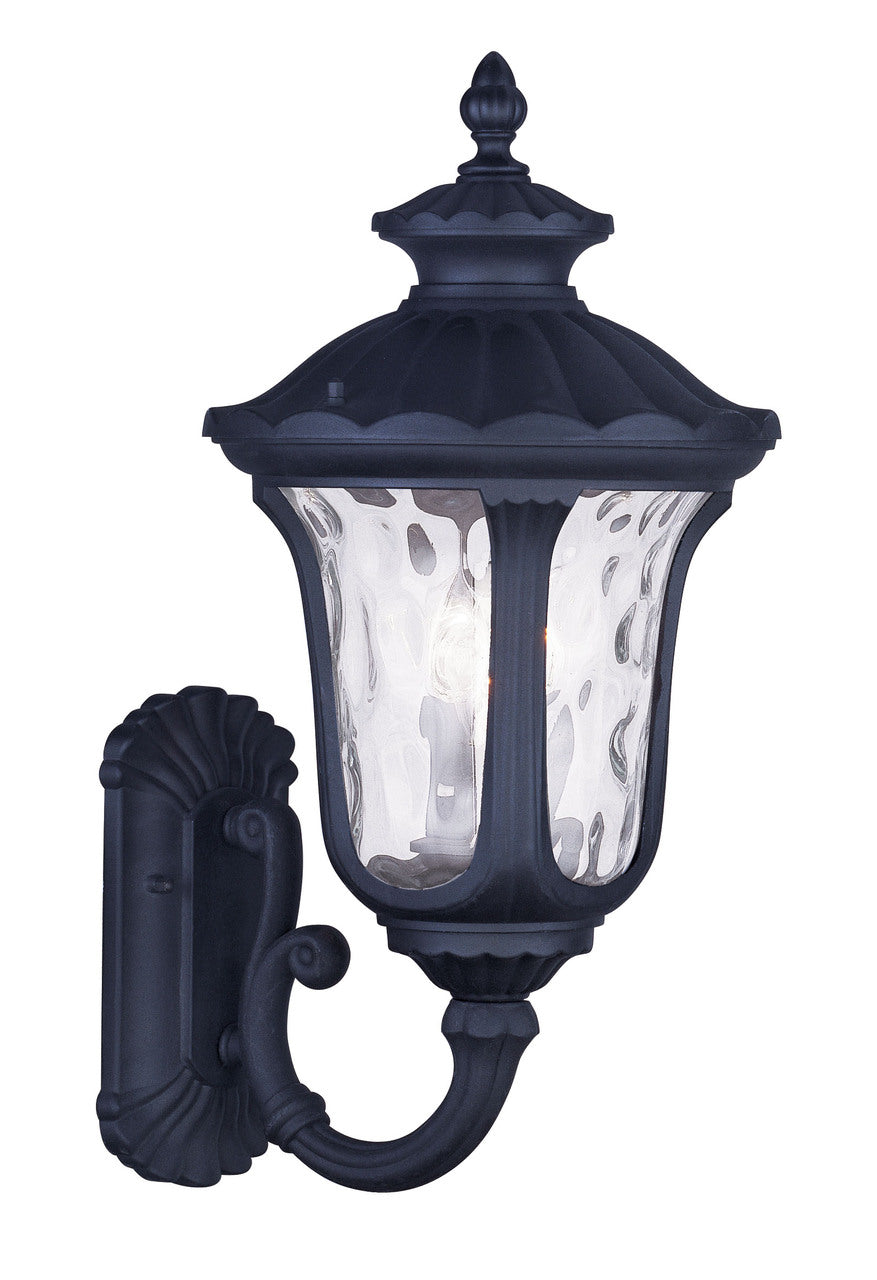 LIVEX Lighting 7856-04 Oxford Outdoor Wall Lantern in Black (3 Light)