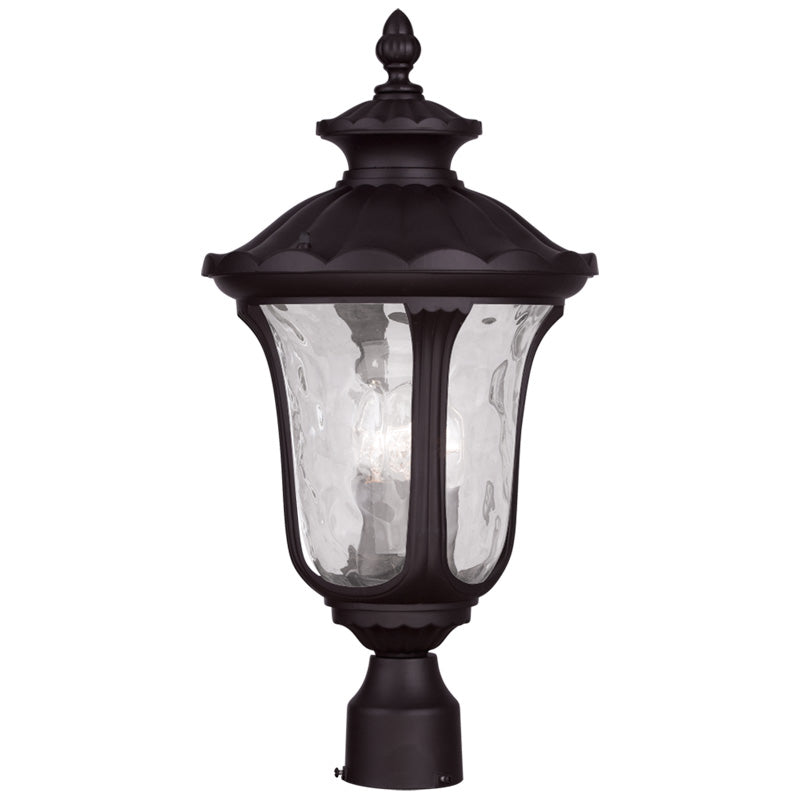 LIVEX Lighting 7859-07 Oxford Outdoor Post Lantern in Bronze (3 Light)