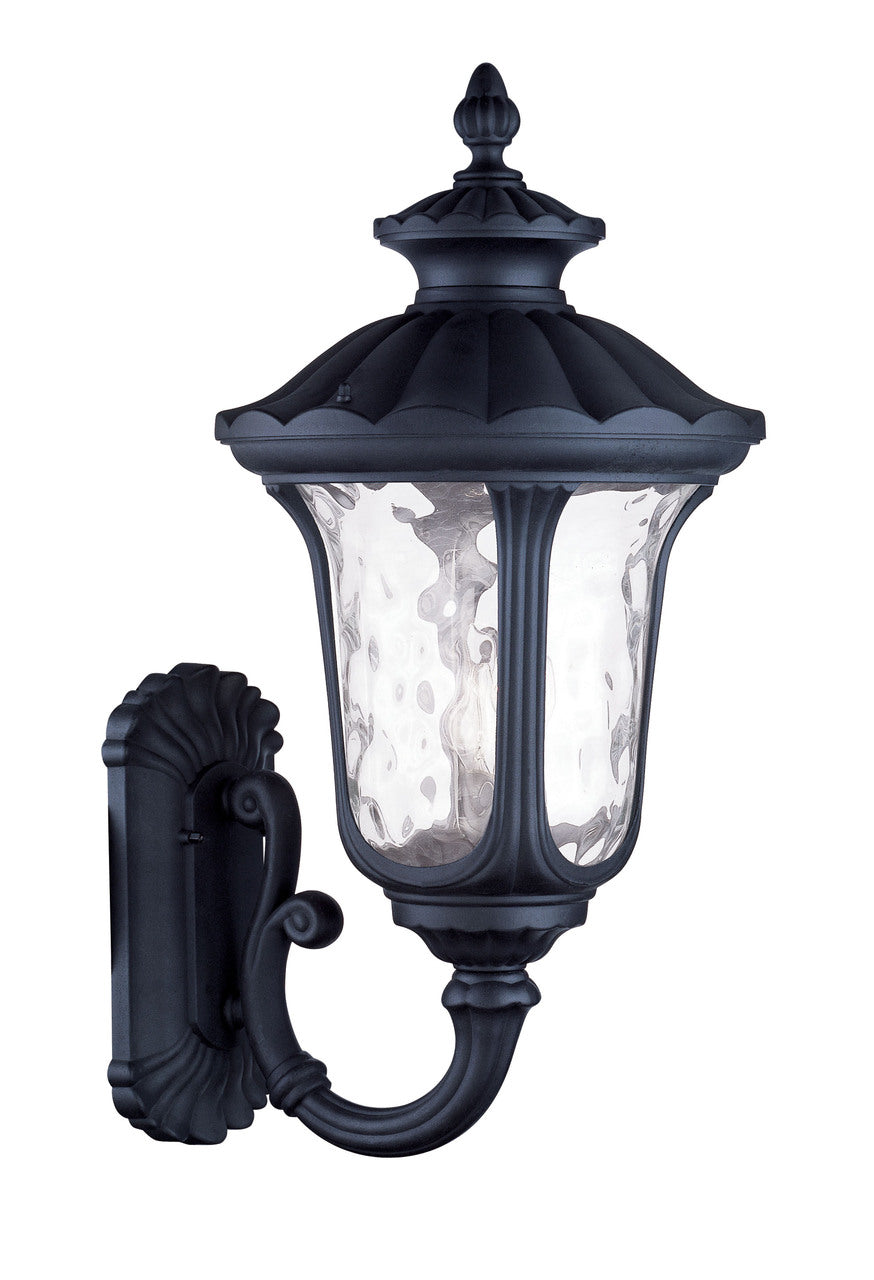 LIVEX Lighting 7862-04 Oxford Outdoor Wall Lantern in Black (3 Light)