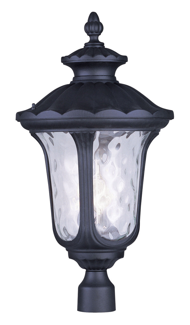 LIVEX Lighting 7864-04 Oxford Outdoor Post Lantern in Black (3 Light)
