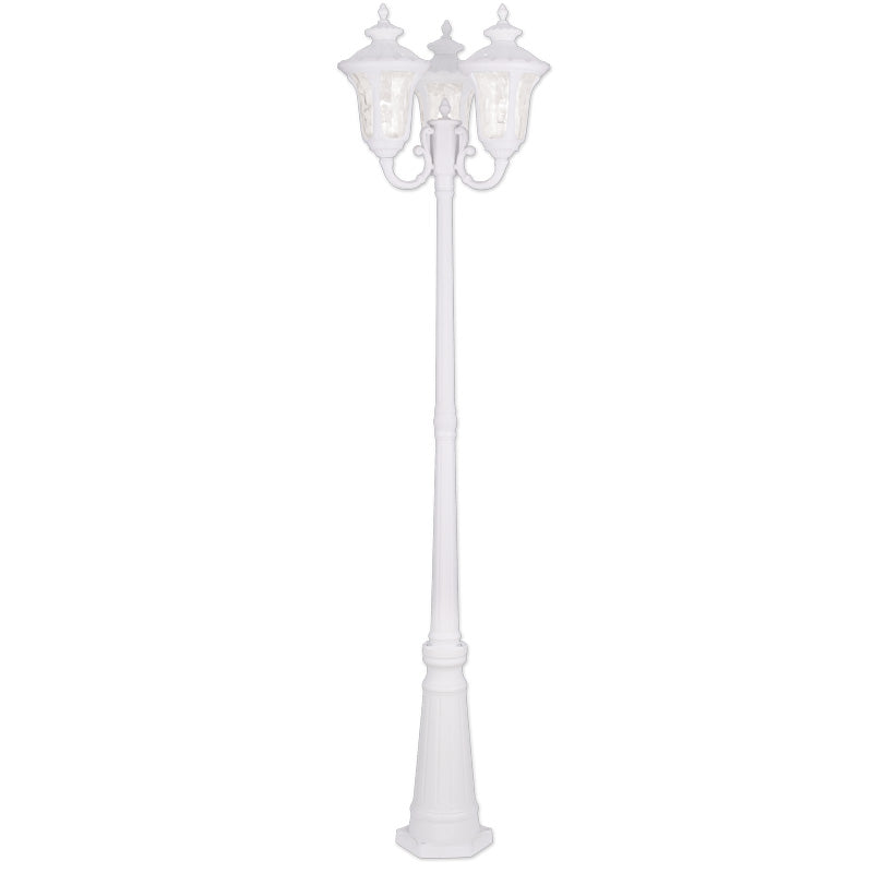 LIVEX Lighting 7866-03 Oxford Outdoor 3 Head Post in White (3 Light)