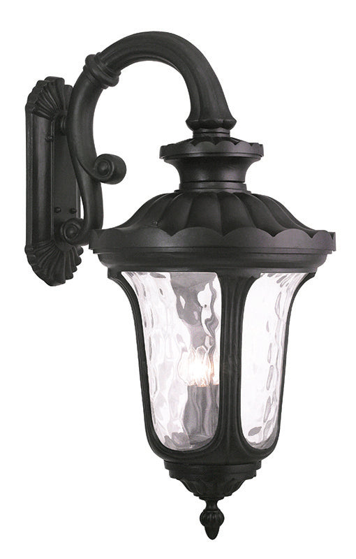 LIVEX Lighting 78701-04 Oxford Outdoor Wall Lantern in Black (4 Light)