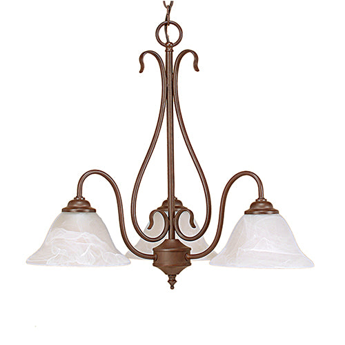 Millennium Lighting 793-BZ Faux Alabaster Chandelier in Bronze