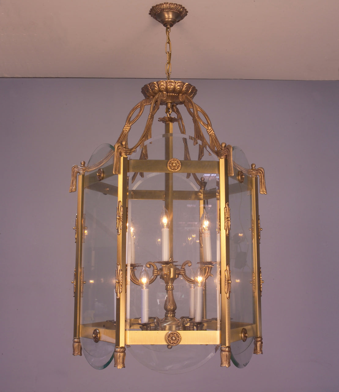 Classic Lighting 7951 SBB Charleston Cast Brass Lantern in Satin Bronze/Brown Patina
