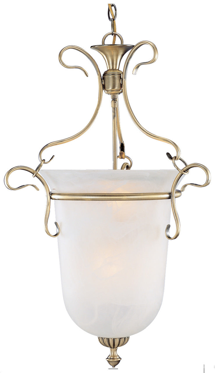 Classic Lighting 7996 ABR Bellwether Glass/Steel Pendant in Antique Brass