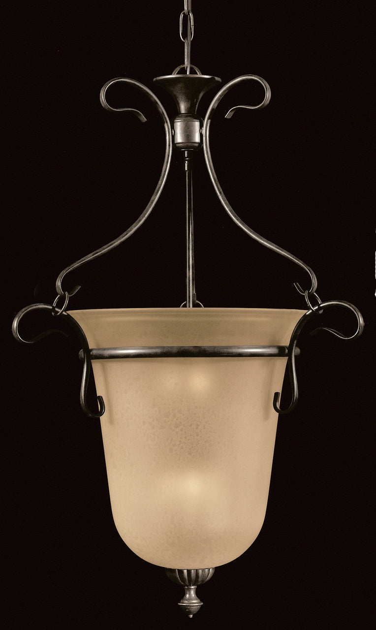 Classic Lighting 7996 EB SSG Bellwether Glass/Steel Pendant in English Bronze