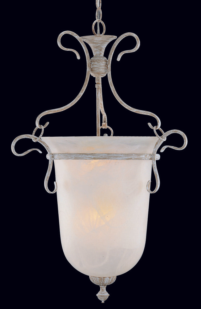 Classic Lighting 7996 WW Bellwether Glass/Steel Pendant in White