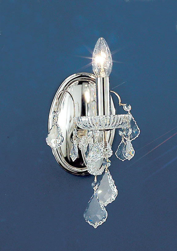 Classic Lighting 8101 CH S Maria Theresa Traditional Crystal Wall Sconce in Chrome (Imported from Italy)